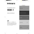 INTEGRA HDR1 Owners Manual