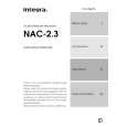 INTEGRA NAC-2.3 Owners Manual